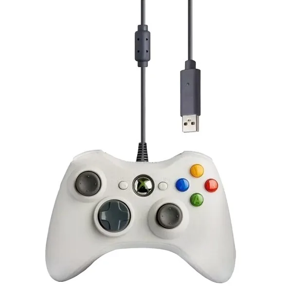 دسته بازی سیم دار مایکروسافت مخصوص ویندوز و ایکس باکس 360 رنگ سفید کد (x-005)