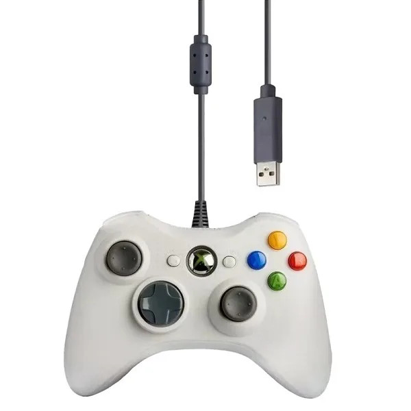 دسته بازی سیم دار مایکروسافت مخصوص ویندوز و ایکس باکس 360 رنگ سفید کد (x-005)