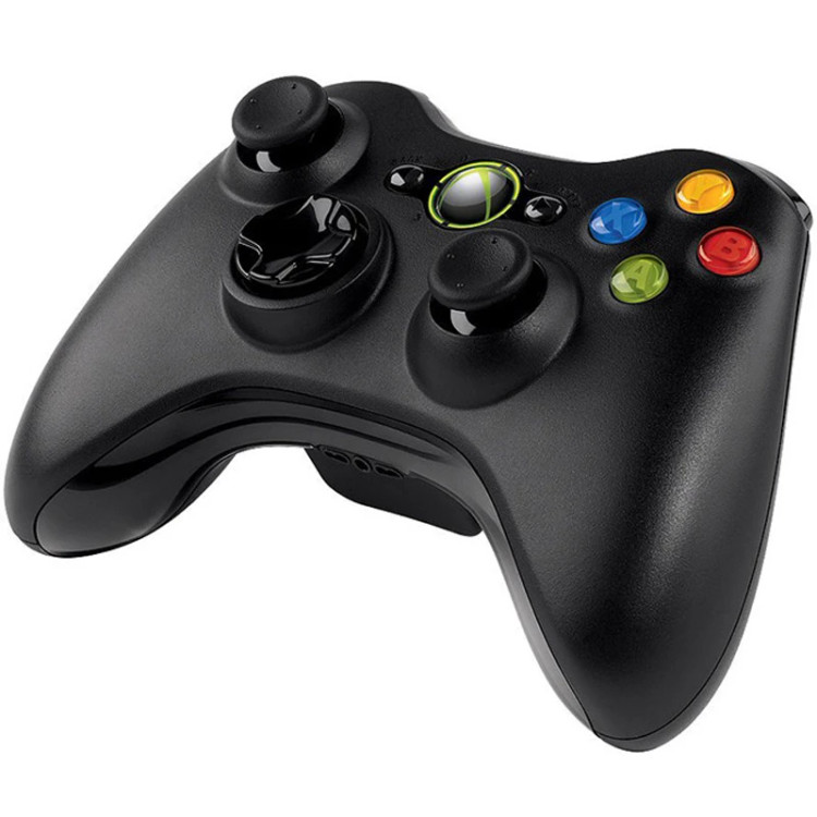 دسته بازی بی سیم Microsoft Xbox 360 نسخه اصلی رنگ مشکی کد (x-009)