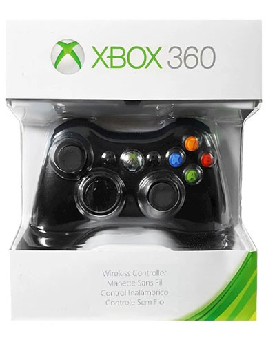 دسته بازی بی سیم Microsoft Xbox 360 نسخه اصلی رنگ مشکی کد (x-009)